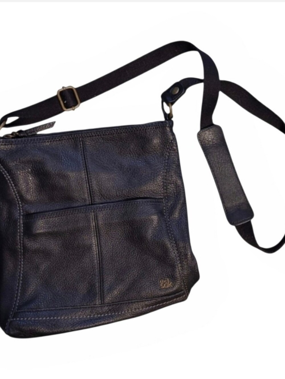 The Sak Iris Leather Crossbody Bag Black‎ Adjustable Strap Pockets